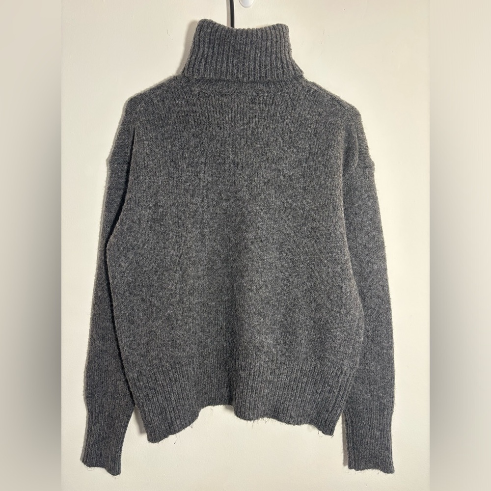 Ardene Women's Size XS Mottled Gray Oversized Wool Blend Turtleneck Sweater